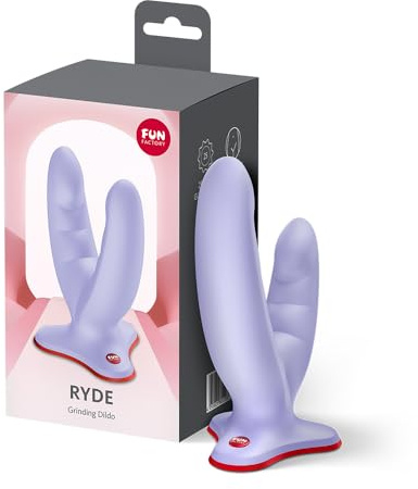 Fun Factory Ryde | Grinding Dildo aus Silikon | gerippter Dildo mit Saugfuß | doppelte Stimulation vaginal & anal | Strap-On kompatibel | Sex Spielzeug für Frauen | Sex Toys | Hautfreundliches Silikon