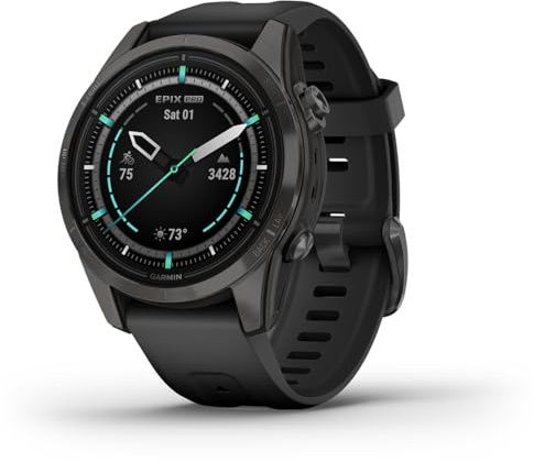 Garmin Epix Pro (Gen 2) Standard Edition Smartwatch with Band, 42 mm Case, Carbon Grey/Black (Renewed)