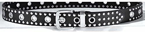 Held Ledergürtel mit Nieten und Ösen, Größe 95 cm