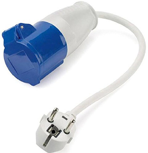 European 16A Mains Hook Up Adaptor Lead Plug Coupler Caravan Camping Site