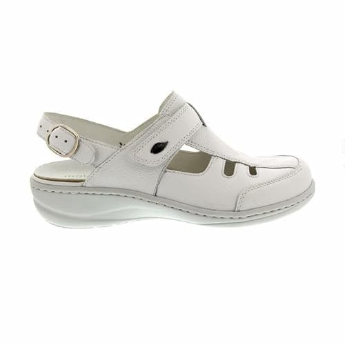 Waldläufer Heria, Clog, Pigalle (Glattleder), Weiss, Klettverschluss, Weite H 408704-172-150, Größe