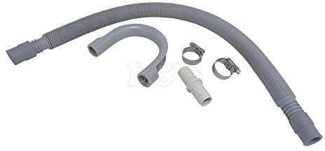 Drain Hose Kit 19-22mm Ends 5 Piece Suitable for Home Domestic Washing Machine Appliances
