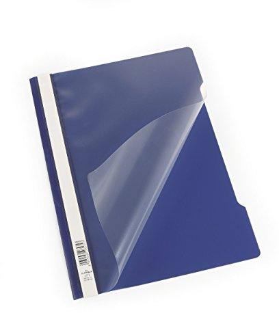 Durable 213619 Schnellhefter DIN A4 PP D. BL 25st, transsp, Frontklappe