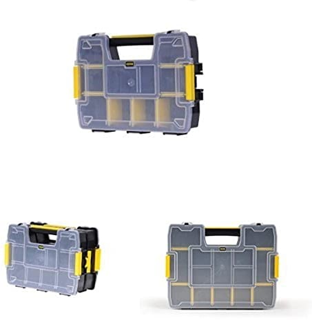 Stanley FatMax Werkzeug-Organizer Sortmaster/ Aufbewahrungsbox + Doppelorganizer Werkzeugbox leer STST1-71197/Stapelbarer Werkzeugkasten + Junior Werkzeugbox leer 1-97-483