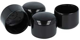 GleitGut 4 x Embout pour Tube 40 mm Protection Pied de Chaise Embout Rond Noir
