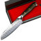 Stallion Kleines Santoku Messer Damast 12,5 cm - Ironwood Series - Damastmesser Santokumesser mit Eisenholz-Griff - Damastzener Stahl Küchenmesser aus bestem Japanischen Stahl
