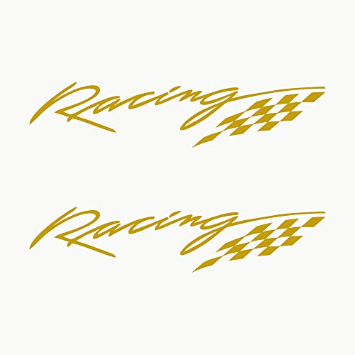 Autodomy Sport Tuning JDM OEM Rally Aufkleber Auto 2 Stück | Racing Sticker Motorrad Widerstandsfähig gegen Regen und Sonne | Racing Aufkleber (Gold)