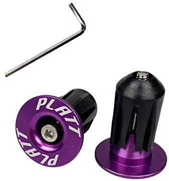 PLATT Endkappen für Fahrradlenker, Aluminium, für MTB, Rennrad, BMX, 1 Paar, Violett