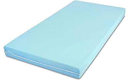 MSS e.K. Roll-Matratze Easy Active 200x70x11 cm H3 Bezug Blau Schaumstoff