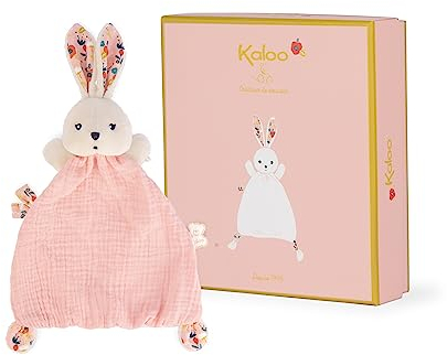 KALOO - K'Doux - Doudou Hase Mohnblume - Hellrosa - Mulltuch-Material - 20 cm - Ab Geburt, K969949