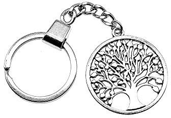 Publisit Porte-Clés Original, Arbre de Vie, Zen, Porte Clé pour Homme et Femme ! Cadeau Méditation, Spiritualité (sans Prénom)