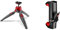 Manfrotto MTPIXIEVO-RD, PIXI EVO 2-Section Mini Tripod, Compatible with DSLR, Compact System Camera, Mirrorless,Lightweight, Red & MCPIXI Universal Smartphone Clamp, Pro Version