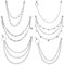 UQTUKO 6 Stück Jeans Ketten, Hosenkette Set Punk Damen Hosenkette Rock Kette Herren Hosenketten Mode Hip Hop Kette für Geldbörse Tasche Gürtel Jeans Hosen Schmuck