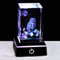 3D-Kristall gravierte Eulen-Figuren, Ornamente, Eule, Einweihungsgeschenk für Freunde, Glas-Eule, Dekor mit LED-Ständer, Abschlussgeschenke