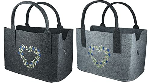 GILDE 1 Stück Filz Tasche Filztasche Einkaufstasche Wildblume
