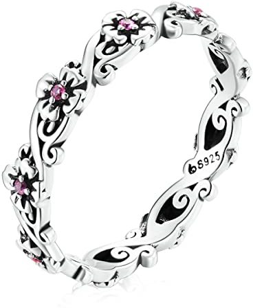 NewL 925 Sterling Silber Blume Ring, Gänseblümchen Hawaii-Ring, profitieren Sie von der Gunst des amerikanischen roten Kreuzes., 34, Sterling Silber
