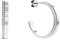 Calvin Klein Creolen für Damen Kollektion MINIMAL LINEAR mit Kristallen - 35000163