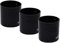 KalaMitica - Lot de 3 Cylindres Magnétiques 6,5 cm - Noir - Boîtes de Rangement, Porte Marqueurs ou Cache-Pots Aimantés pour Tableau Magnétique Mural