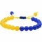 Asudaro Ukraine Flagge Armband Bracelets, Ukraine Armband Ukraine-Armbänder Gelb-blaues Armban Stretch Kristall Perlen Armband Verstellbares Handgefertigtes Geflochtenes Armband für Männer Frauen,#1