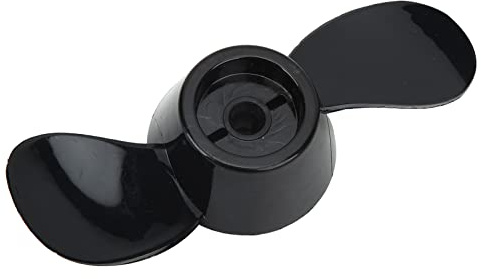 Alomejor Propeller, Upgrade-Plastik-Außenborder-Moto-Propeller, 2-Blatt-Ersatzpropeller für 12-V-24-V-Motoren, Schwarz