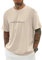 Minetom T-Shirt Homme Oversize à col Rond Manches Courtes Basique imprimé Sweatshirt Coton Manche Courte Top Basic Shirt Crew Neck Vintage Streetwear D Abricot L