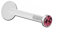 Inoki - Micro labret Bioflex Cristal 2.35mm serti acier - Jonc/Tige 1.2 mm, Long. int. 6 mm, Élément 2.35 mm - Rose