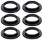 CCHAMP Lot de 6 bagues de serrage pour abat-jour E14 en plastique noir