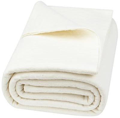 PLANTIONAL Grinding Natural Cotton Quilt Batting: 47-Inch x 59-Inch Light Weight Purely Natural All Season Quilt Batting for Quilts, Craft and Wearable Arts