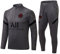 WDDWYHLL Paris Fußball Trainingsanzug, Fußballclub Herren Langarm-Sportbekleidung Atmungsaktives Sporttraining Fitness Laufanzug Trainingsanzug Jogginganzug Anzug Jungen,Grau 1,S