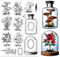 GLOBLELAND Blumen Blätter Flasche Klare Stempel Für DIY Scrapbooking Pflanzen Glas Pflanze Silikon Klare Stempel Siegel Für Tagebücher Dekorative Karten Machen Fotoalbum