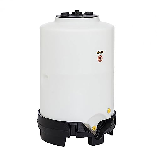 Speidel Lagerfass 1000 Liter mit Sockel unterfahrbar, Kunststofffass zum drucklosen Lagern und Gären von Wein, Saft, Most, UV-beständig und lebensmittelecht, Lager Fass mit Auslaufsicke