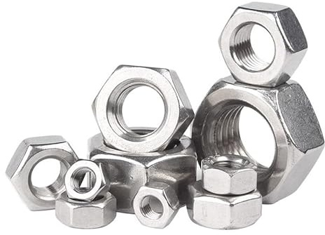 ORANXIN Sechskantmuttern Edelstahl 304 Maschinenschrauben Verriegeln Muttern Schraubverschlüsse Vollständiger Thread Metrik Befestigungen M3.5 (50 Pcs)