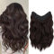 TESS Clip in Extensions Gewellt, 45 cm Haarverlängerung Clip in Dunkelbraun Kunsthaar Einteiler mit 5 Clips Haarteil Extensions U-Form