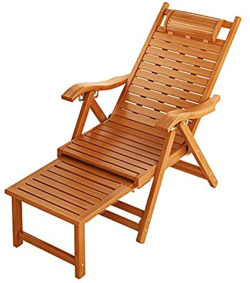BUJOG Lettino Prendisole Estivo Regolabile a 5 Angoli Reclinabile Pieghevole per Anziani con Cuscini per Giardino Balcone Esterno,300kg(Dimensioni:A)