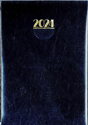 Notabene Ag00M Tageskalender, A4, Jahr 2024, 21 x 29,7 cm, Samstag und Sonntag, getrennt, Madrid AG00M, Blau