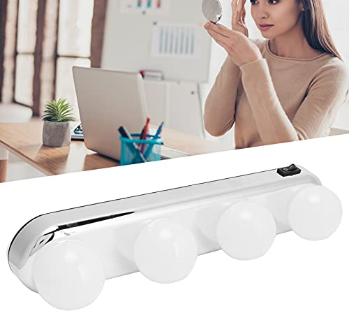 LED-Schminkspiegelleuchten, Make-up-Licht Mit 10 Dimmbaren Glühbirnen, Spiegelleuchten Für Schminktisch-Ankleidezimmer, 4 LED-Schminktischleuchten, Make-up-Wandlampen-Set, Glühbirnen, Spiegelleuchte