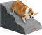 Trhillsbrad Breiter Hundetreppe 3 Stufen 40cm hoch für Kleine Hunde, Hochdichtem Schaumstoff Haustiertreppe, Waschbarem Bezug und Rutschfestem Boden