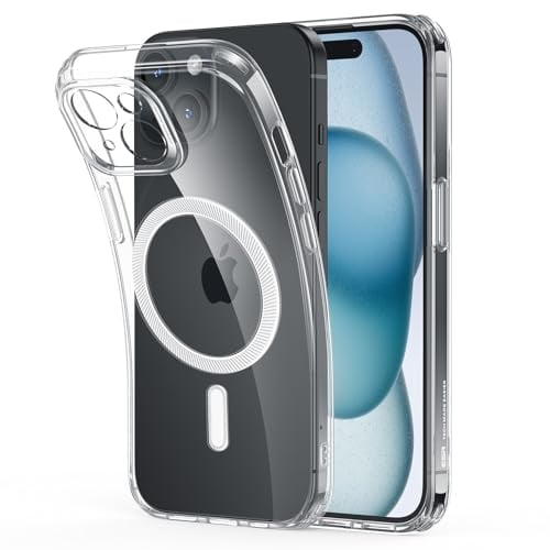 ESR for iPhone 15 Case, Compatible with MagSafe, Military-Grade Protection, Resists Yellowing and Scratches, Magnetic Phone Case for iPhone 15, Zero Series, Clear