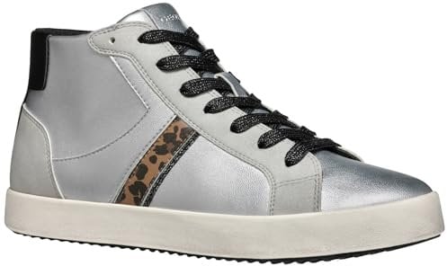 Geox D Blomiee A, Scarpe da Ginnastica Donna, Silver Optic White, 37 EU