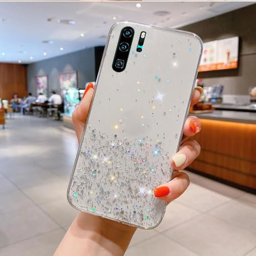 Glitzernder Transparenter Hülle Sternenhimmel Kompatibel mit Huawei P30 Pro/Huawei P30 Pro New Edition Case TPU-Schutzabdeckung für Schlankes Anti-Stoß-Handyhülle