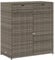 vidaXL Gartenschrank, Geräteschrank mit viel Stauraum, Beistellschrank Schrank mit Türen, Balkonschrank Terrassenschrank, Grau Poly Rattan