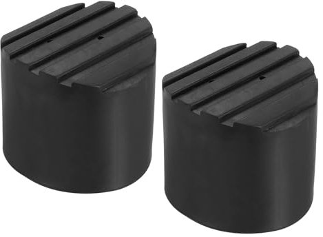 PATIKIL Escalera Antideslizante Pies 3/76mm, 2uds Goma Redondo Pie Protector Estera Cojín Reemplazo para Telescópica Plegable Extensión Escalera Protección, Negro