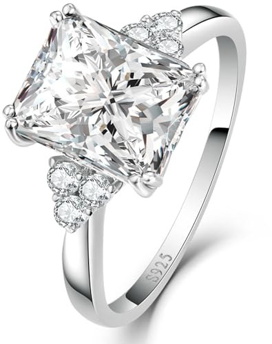 Yaresul 925 Sterling Silber Ringe für Frauen Ring Silber Damen Verlobungsring Eheringe Cubic Zirkonia Ring Engagement Promise Ring Geschenke für Frauen Größe 52(16.6)