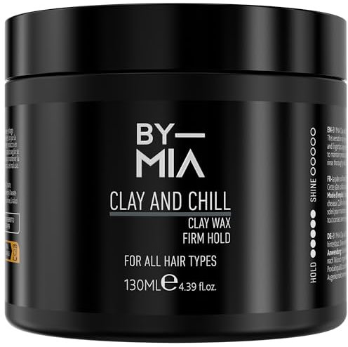 BY MIA Tonerde und Kühlwachs 130ml | Matte Optik | Fester Halt | Kanten-Steuerung | Haarwachs für Männer & Frauen