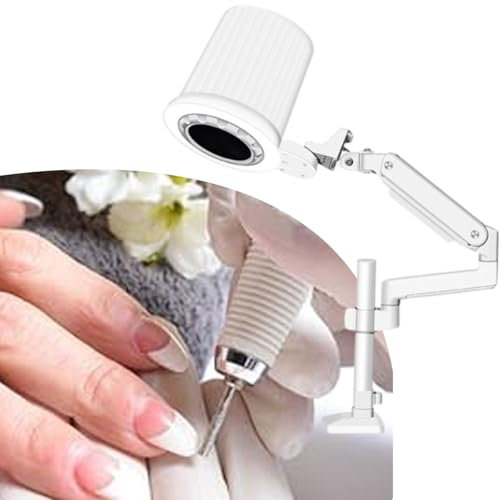 Adjustable Dust Collector - Tooth/Nail Model Polishing Dust Suction Extractor, Nail Dust Machine with Fan 10 Speed and LED 5 Level Brightness, for Grinding Polishing
