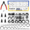 Erzekrim 261 Stück C-clip Sicherungsring Set 24 Verschiedene Größen 4M-30M E-Clip Sicherungsring Sortiment mit 4-in-1-Sprengringzangen-Set für Befestigen, Lagern, Zahnrädern, Riemenscheiben (B)