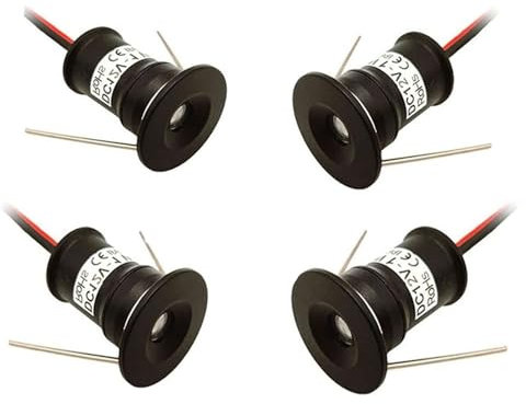 4PCS Spot Encastrable LED Exterieur - 1W Lampe Jardin Enterré, Projecteur Encastré LED 12V, Mini-projecteur De Plafond LED, Pour L'éclairage D'escalier, De Placard, De Couloir, De Vitrine(Blue,30°)