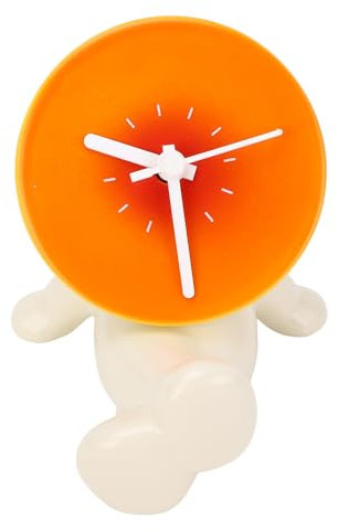 Wifehelper Leise Keramik-Tischuhr, Beruhigendes Werkzeug Zum Stressabbau, Niedliche Sonnenuntergangsstatue, Stilvolle Sonnenaufgangsuhr-Figur für das Heimbüro