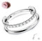 BelleVive G23 Titan Knorpelohrring gestapelter Clicker 16G CZ Doppel-/Dreifach-Septumringe Conch-Piercingschmuck Tragus, Helix-Ohrringe Nasenringe Creolen für Frauen Silber, 12 mm