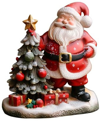 Santa Figurine, 4 Inch Large Santa Statue, Santa Statue, Decoration, Tabletop For Christmas, TV Stand, Mantle Decoration |